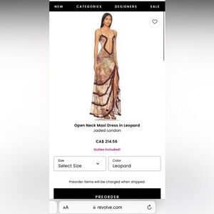 Jaded London dress for sale